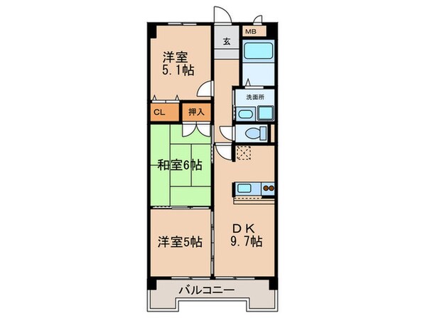 エポック篭山の物件間取画像